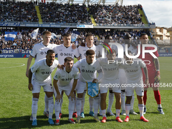 Napoli line up during the Serie A soccer match between Empoli FC and SSC Napoli at Stadio Carlo Castellani in Empoli, Italy, on October 20,...