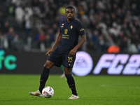 Pierre Kalulu of Juventus FC is in action during the match between Juventus FC and SS Lazio, the 8th round of the Italian Lega Serie A Enili...