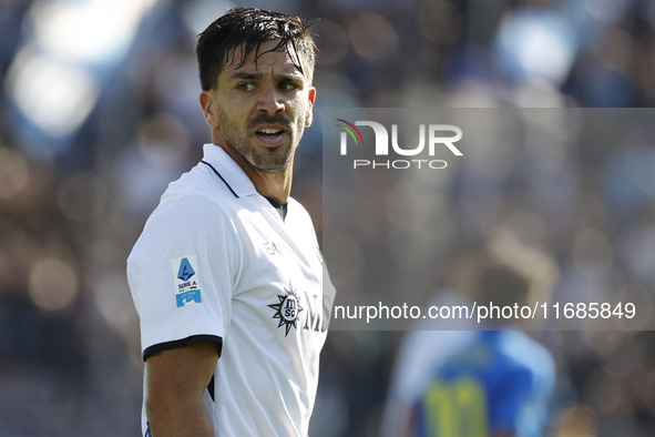 Giovanni Simeone of Napoli plays during the Serie A soccer match between Empoli FC and SSC Napoli at Stadio Carlo Castellani in Empoli, Ital...