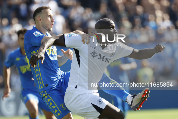 Napoli's Romelu Lukaku plays during the Serie A soccer match between Empoli FC and SSC Napoli at Stadio Carlo Castellani in Empoli, Italy, o...