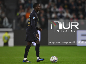 Timothy Weah of Juventus FC is in action during the match between Juventus FC and SS Lazio, the 8th round of the Italian Lega Serie A Eniliv...