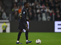 Timothy Weah of Juventus FC is in action during the match between Juventus FC and SS Lazio, the 8th round of the Italian Lega Serie A Eniliv...