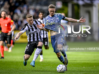 Heracles Almelo midfielder Brian de Keersmaecker and AFC Ajax Amsterdam midfielder Kenneth Taylor play during the match between Heracles Alm...