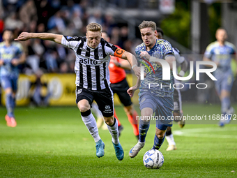 Heracles Almelo midfielder Brian de Keersmaecker and AFC Ajax Amsterdam midfielder Kenneth Taylor play during the match between Heracles Alm...