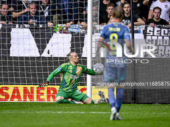 AFC Ajax Amsterdam goalkeeper Remko Pasveer plays during the match between Heracles Almelo and Ajax at the Asito stadium for the Dutch Eredi...