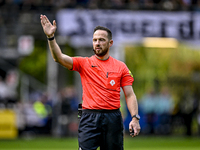 Referee Edwin van de Graaf officiates during the match between Heracles Almelo and Ajax at the Asito Stadium for the Dutch Eredivisie season...