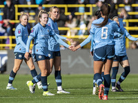 Lauren Hemp #11 of Manchester City W.F.C. celebrates her goal during the Barclays FA Women's Super League match between Manchester City and...