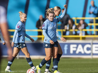 Lauren Hemp #11 of Manchester City W.F.C. celebrates her goal during the Barclays FA Women's Super League match between Manchester City and...