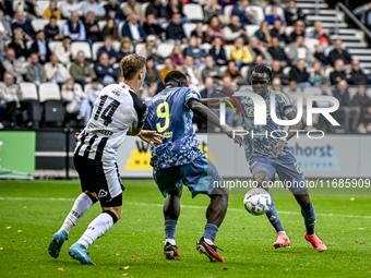 AFC Ajax Amsterdam forward Bertrand Traore plays during the match between Heracles Almelo and Ajax at the Asito Stadium for the Dutch Erediv...