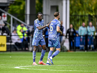 AFC Ajax Amsterdam forward Bertrand Traore celebrates the 2-2 goal during the match between Heracles Almelo and Ajax at the Asito Stadium fo...