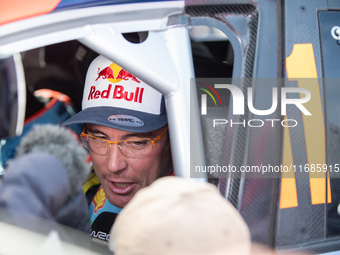 Thierry Neuville (Bel) during an interview at the end of the WRC Central European Rally in October 17-20, 2024 (