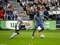 An AFC Ajax Amsterdam player participates in the match between Heracles Almelo and Ajax at the Asito Stadium for the Dutch Eredivisie season...