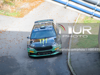 Oliver Solberg (Swe) and Elliott Edmondson (Gbr) drive a SKODA Fabia RS for team TOKSPORT WRT 2 during the WRC Central European Rally from O...