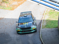 Oliver Solberg (Swe) and Elliott Edmondson (Gbr) drive a SKODA Fabia RS for team TOKSPORT WRT 2 during the WRC Central European Rally from O...