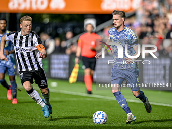 Heracles Almelo midfielder Brian de Keersmaecker and AFC Ajax Amsterdam midfielder Kenneth Taylor play during the match between Heracles Alm...