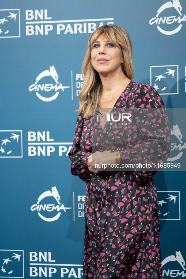 Michela Andreozzi attends the ''100 Di Questi Anni'' photocall during the 19th Rome Film Festival at Auditorium Parco Della Musica in Rome,...