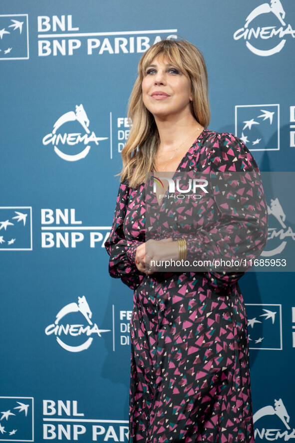 Michela Andreozzi attends the ''100 Di Questi Anni'' photocall during the 19th Rome Film Festival at Auditorium Parco Della Musica in Rome,...