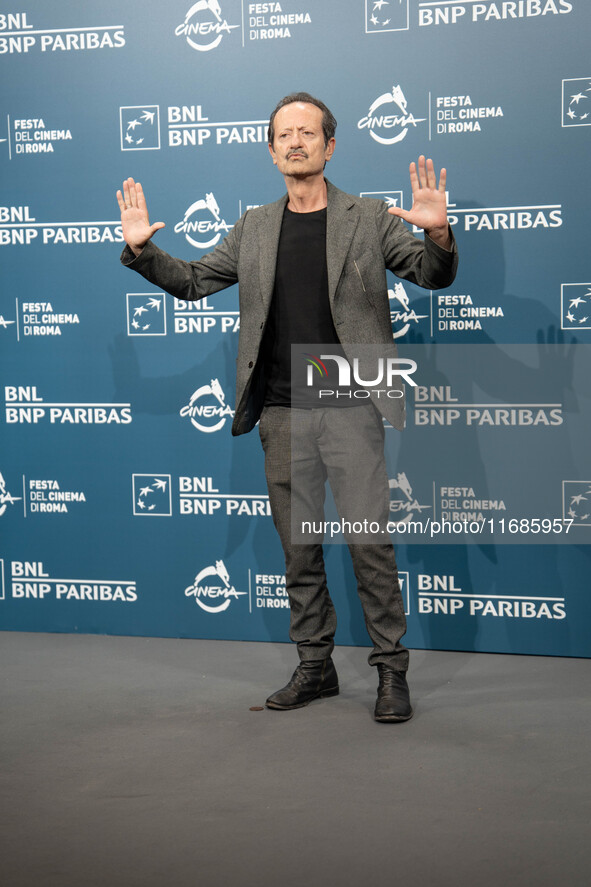 Rocco Papaleo attends the ''100 Di Questi Anni'' photocall during the 19th Rome Film Festival at Auditorium Parco Della Musica in Rome, Ital...