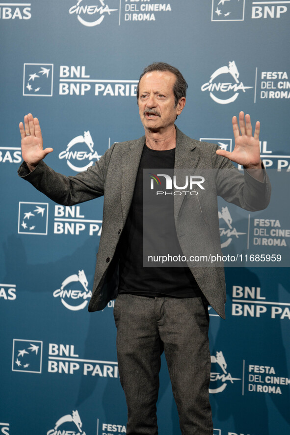 Rocco Papaleo attends the ''100 Di Questi Anni'' photocall during the 19th Rome Film Festival at Auditorium Parco Della Musica in Rome, Ital...