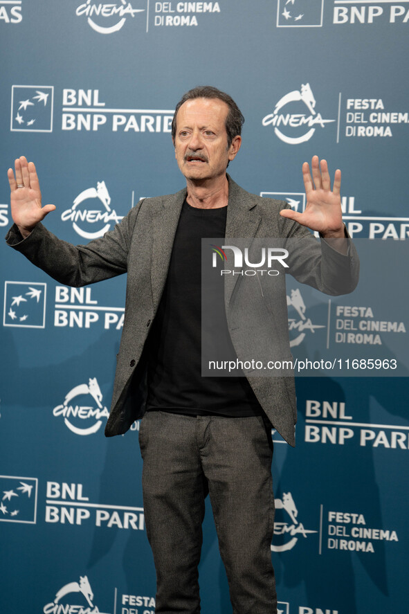 Rocco Papaleo attends the ''100 Di Questi Anni'' photocall during the 19th Rome Film Festival at Auditorium Parco Della Musica in Rome, Ital...