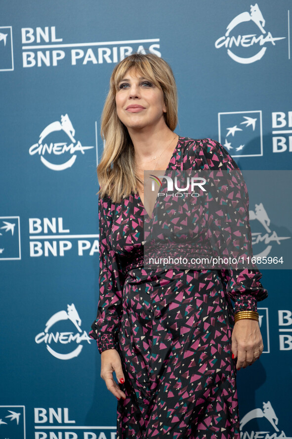 Michela Andreozzi attends the ''100 Di Questi Anni'' photocall during the 19th Rome Film Festival at Auditorium Parco Della Musica in Rome,...