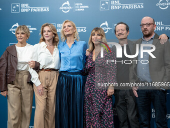 Paola Minaccioni, Claudia Gerini, Claudia Zanella, Michela Andreozzi, Rocco Papaleo, and Carlo De Ruggieri attend the ''100 Di Questi Anni''...