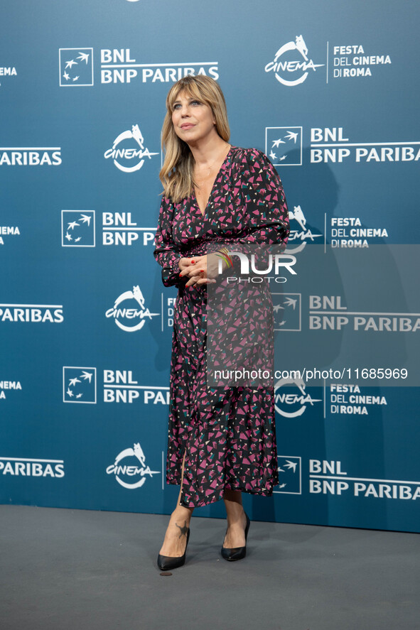 Michela Andreozzi attends the ''100 Di Questi Anni'' photocall during the 19th Rome Film Festival at Auditorium Parco Della Musica in Rome,...