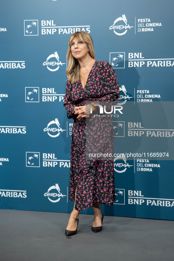 Michela Andreozzi attends the ''100 Di Questi Anni'' photocall during the 19th Rome Film Festival at Auditorium Parco Della Musica in Rome,...