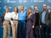 Paola Minaccioni, Claudia Gerini, Claudia Zanella, Michela Andreozzi, Rocco Papaleo, and Carlo De Ruggieri attend the ''100 Di Questi Anni''...