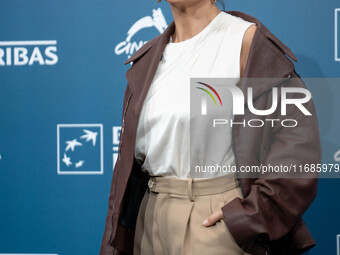 Paola Minaccioni attends the ''100 Di Questi Anni'' photocall during the 19th Rome Film Festival at Auditorium Parco Della Musica in Rome, I...