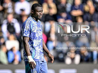 AFC Ajax Amsterdam forward Brian Brobbey plays during the match between Heracles Almelo and Ajax at the Asito Stadium for the Dutch Eredivis...