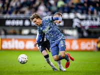 AFC Ajax Amsterdam forward Mika Godts plays during the match between Heracles Almelo and Ajax at the Asito Stadium for the Dutch Eredivisie...