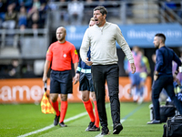 Heracles Almelo trainer Erwin van de Looi is present during the match between Heracles Almelo and Ajax at the Asito Stadium for the Dutch Er...