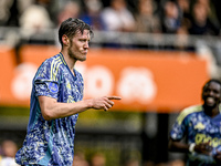 AFC Ajax Amsterdam forward Wout Weghorst celebrates the 2-3 goal during the match between Heracles Almelo and Ajax at the Asito Stadium for...