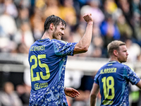 AFC Ajax Amsterdam forward Wout Weghorst celebrates the 2-3 goal during the match between Heracles Almelo and Ajax at the Asito Stadium for...