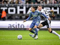 AFC Ajax Amsterdam midfielder Kian Fitz-Jim and Heracles Almelo forward Suf Podgoreanu play during the match between Heracles Almelo and Aja...