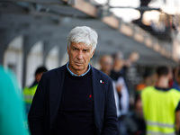 Atalanta's head coach Gian Piero Gasperini is present during the Italian Serie A soccer championship match between Venezia FC and Atalanta B...