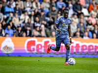 AFC Ajax Amsterdam forward Bertrand Traore plays during the match between Heracles Almelo and Ajax at the Asito Stadium for the Dutch Erediv...