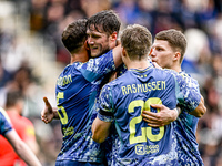 AFC Ajax Amsterdam forward Wout Weghorst celebrates the 3-4 goal during the match between Heracles Almelo and Ajax at the Asito Stadium for...