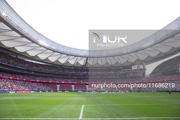 The image shows the empty stands, sanctioned after the incidents in the last league match against Real Madrid during the La Liga 2024/25 mat...