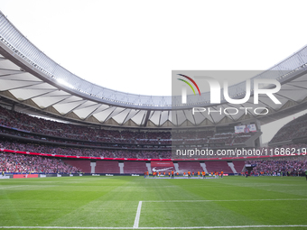 The image shows the empty stands, sanctioned after the incidents in the last league match against Real Madrid during the La Liga 2024/25 mat...