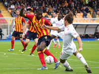 Edoardo Bove of ACF Fiorentina is in action during the Serie A match between Lecce and Fiorentina in Lecce, Italy, on October 20, 2024. (