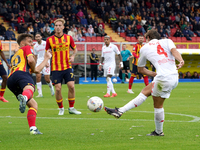 Edoardo Bove of ACF Fiorentina is in action during the Serie A match between Lecce and Fiorentina in Lecce, Italy, on October 20, 2024. (