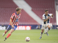 Pablo Barrios of Atletico de Madrid is in action during the La Liga 2024/25 match between Atletico de Madrid and Leganes at Riyadh Air Metro...