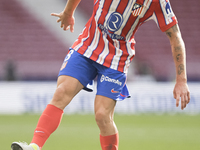 Pablo Barrios of Atletico de Madrid is in action during the La Liga 2024/25 match between Atletico de Madrid and Leganes at Riyadh Air Metro...