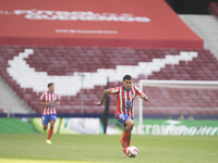 Angel Correa of Atletico de Madrid is in action during the La Liga 2024/25 match between Atletico de Madrid and Leganes at Riyadh Air Metrop...