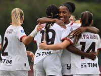 Evelyn Ijeh of A.C. Milan Femminile celebrates after scoring the goal of 0-1 during the 7th day of the Serie A Femminile eBay Championship b...