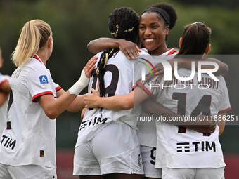 Evelyn Ijeh of A.C. Milan Femminile celebrates after scoring the goal of 0-1 during the 7th day of the Serie A Femminile eBay Championship b...