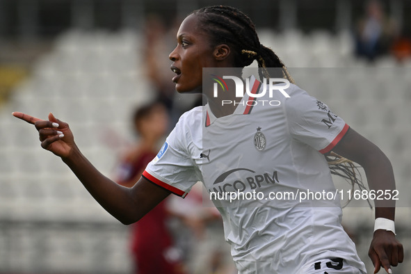 Evelyn Ijeh of A.C. Milan Femminile celebrates after scoring the goal of 0-1 during the 7th day of the Serie A Femminile eBay Championship b...