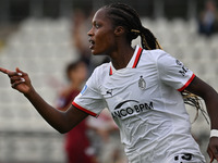 Evelyn Ijeh of A.C. Milan Femminile celebrates after scoring the goal of 0-1 during the 7th day of the Serie A Femminile eBay Championship b...